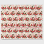 Tabby Cat In a Valentine Heart Candy Box Geschenkpapier (Flach)