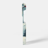 Tabby Cat in Preppy Winter Attraktion und Hut iPhone Hülle (Linke Seite)