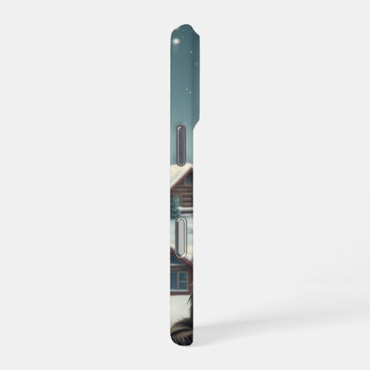 Tabby Cat in Preppy Winter Attraktion und Hut iPhone Hülle (Rechte Seite)