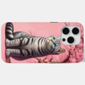 Tabby Cat Japanese Cherry Blossom Blume Kitten Case-Mate iPhone Hülle (Rückseite (Horizontal))