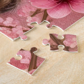 Tabby Cat Japanese Cherry Blossom Blume Kitten Puzzle (Seite)