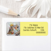 Tabby Cat Katzen Aquarell Rücksendeadressen-Aufkle (Insitu)