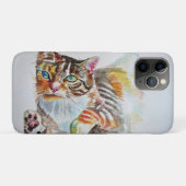 Tabby Cat Katzen Haustier Kunst Wasserfarbe Damen Case-Mate iPhone Hülle (Rückseite (Horizontal))