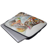 Tabby Cat Katzen Haustier Kunst Wasserfarbe Damen  Laptopschutzhülle (Vorne Knopf)