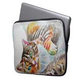 Tabby Cat Katzen Haustier Kunst Wasserfarbe Damen  Laptopschutzhülle (Vorderseite Links)