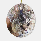 TABBY CAT KERAMIKORNAMENT (Links)