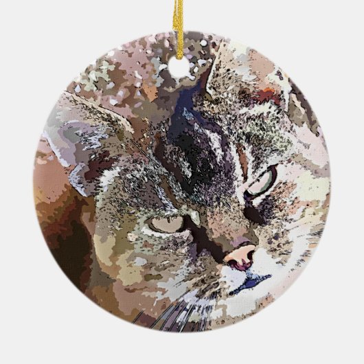 TABBY CAT KERAMIKORNAMENT (Hinten)