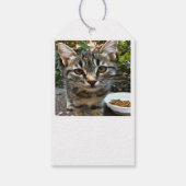 Tabby Cat Kitten Augenkontakt Geschenkanhänger (Rückseite)