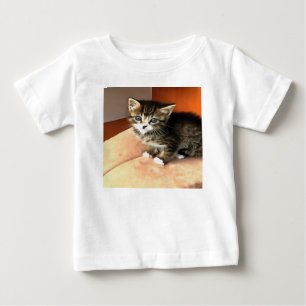 Tabby Cat Kitten Pet Portrait Baby T-shirt