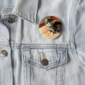 Tabby Cat Kitten Pet Portrait Button (Beispiel)