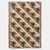 Tabby Cat Kitten Pet Portrait Decke (Vorderseite Vertikal)