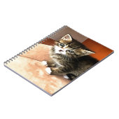 Tabby Cat Kitten Pet Portrait Notizblock (Linke Seite)