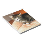 Tabby Cat Kitten Pet Portrait Notizblock (angewinkelt)
