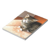 Tabby Cat Kitten Pet Portrait Notizblock (Rotiert)