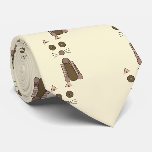 Tabby CAT Krawatte (Gerollt)