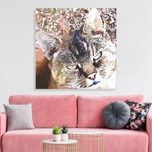 TABBY CAT LEINWANDDRUCK (Insitu (Wohnzimmer))