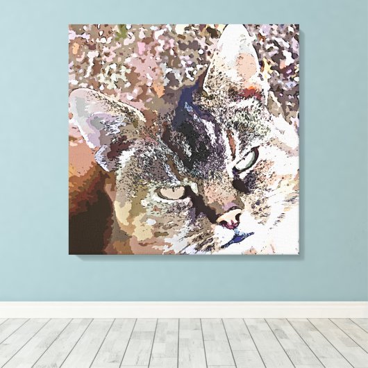 TABBY CAT LEINWANDDRUCK (Insitu (Holzboden))