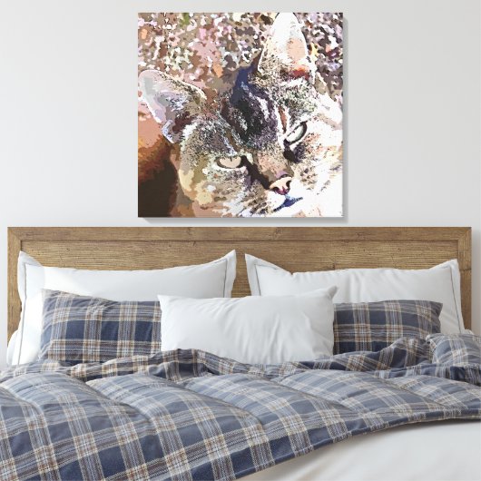 TABBY CAT LEINWANDDRUCK (Insitu (Schlafzimmer))