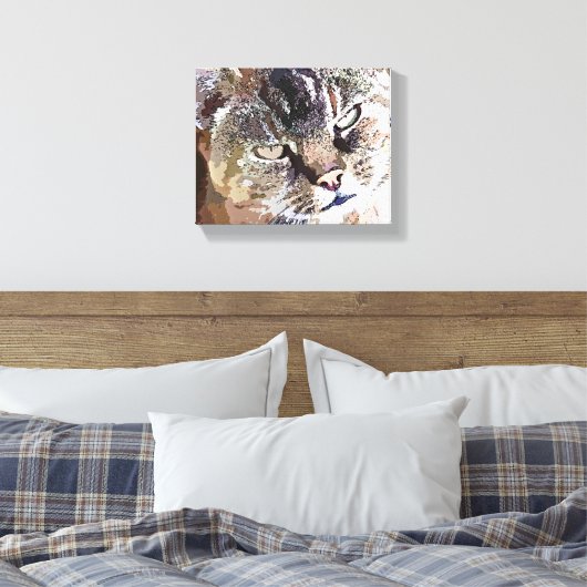 TABBY CAT LEINWANDDRUCK (Insitu (Schlafzimmer))