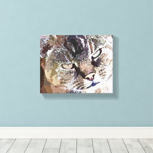 TABBY CAT LEINWANDDRUCK (Insitu (Holzboden))