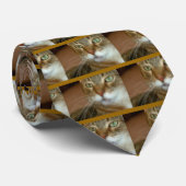 Tabby Cat Liebe Krawatte (Gerollt)