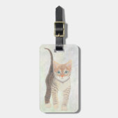 Tabby Cat Luggage Tag Gepäckanhänger (Vorderseite vertikal)