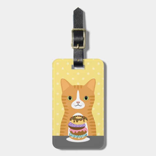 Tabby Cat Luggage Tags Gepäckanhänger (Vorderseite vertikal)