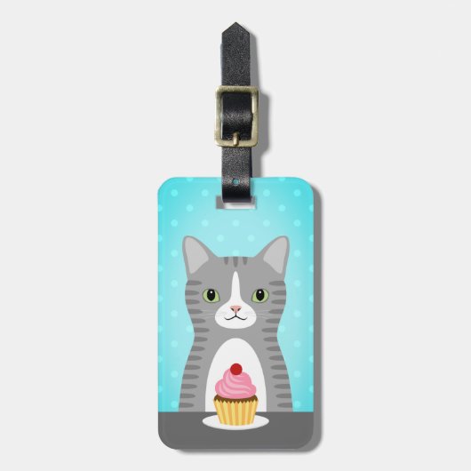 Tabby Cat Luggage Tags Gepäckanhänger (Vorderseite vertikal)