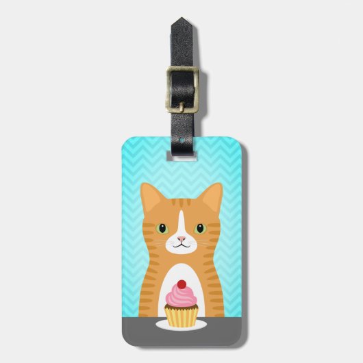 Tabby Cat Luggage Tags Gepäckanhänger (Vorderseite vertikal)