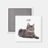 Tabby Cat Magnet (Vorderseite/Rückseite)