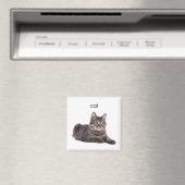 Tabby Cat Magnet (In Situ (Geschirrspüler))