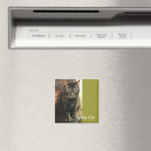 Tabby Cat Magnet Retrogrün (In Situ (Geschirrspüler))