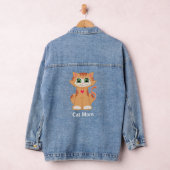 Tabby Cat Mama und Typografie Jeansjacke (Hangar)
