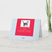 Tabby Cat Merry Catsmus Red Christmas Card Karte (Rückseite)