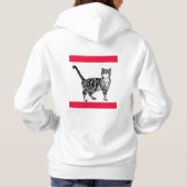 Tabby Cat Merry Christmas Catsmus Red Funny Cats Hoodie (Rückseite)