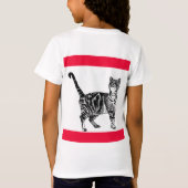 Tabby Cat Merry Christmas Catsmus Red Funny Cats T-Shirt (Rückseite)