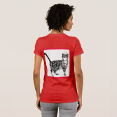 Tabby Cat Merry Christmas Catsmus Red Funny Cats T T-Shirt (Schwarz voll)