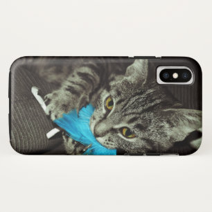 Tabby Cat mit Feather von Shirley Taylor Case-Mate iPhone Hülle
