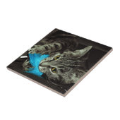 Tabby Cat mit Feather von Shirley Taylor Fliese (Seite)