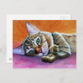 Tabby Cat mit Smooshy-Gesicht Postkarte (Vorne/Hinten)