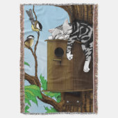 Tabby Cat Napping Birdhouse Decke (Vorderseite Vertikal)