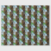 Tabby Cat Napping Birdhouse Geschenkpapier (Flach)