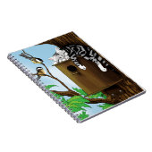 Tabby Cat Napping Birdhouse Notizblock (Rechte Seite)