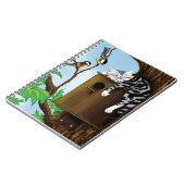 Tabby Cat Napping Birdhouse Notizblock (Linke Seite)
