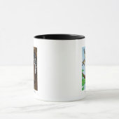 Tabby Cat Napping Birdhouse Tasse (Zentrum)