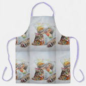 Tabby Cat Niedlich Watercolor Katzen Haustier Tier Schürze (Vorderseite)