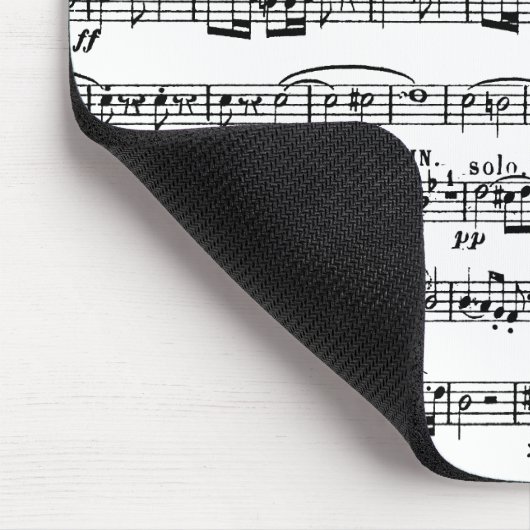 Tabby Cat On Sheet Music Mousepad (Ecke)