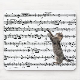 Tabby Cat On Sheet Music Mousepad