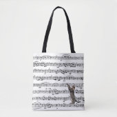 Tabby Cat On Sheet Music Tasche (Vorderseite)