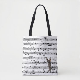 Tabby Cat On Sheet Music Tasche